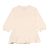 Moschino Abito Manica Lunga tinta unita con Logo Beige per Neonata MAV0BK BEIGE MOSCHINO 