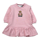 Moschino Abito tinta unita con Stampa Rosa per Neonata MBV0KB ROSA MOSCHINO 
