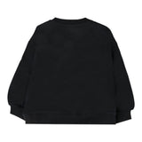 Moschino Felpa Chiusa Girocollo tinta unita con Stampa Nero per Neonata MDF033 NERO MOSCHINO 