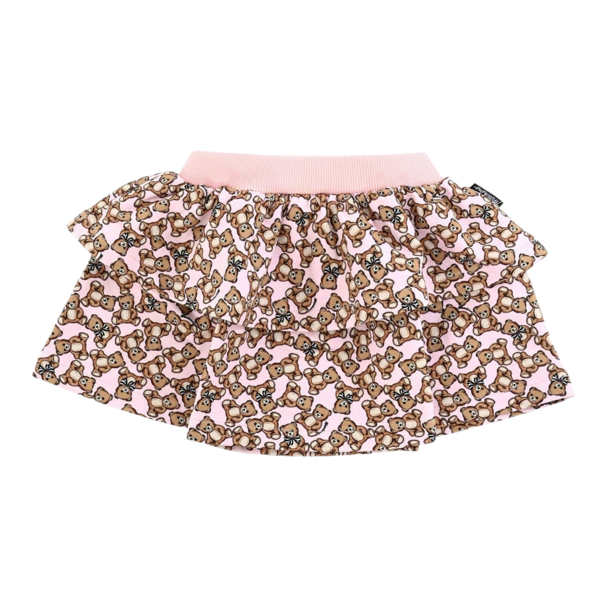 Moschino Gonna tinta unita con Stampe Orsi Rosa per Neonata MDJ01NX ROSA MOSCHINO 