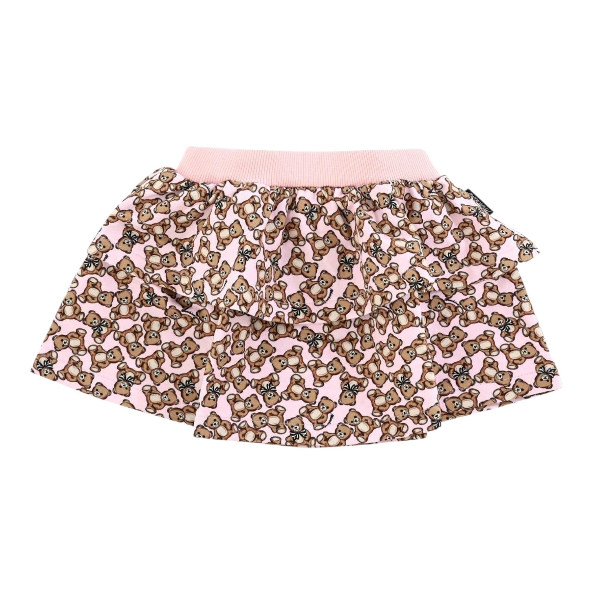 Moschino Gonna tinta unita con Stampe Orsi Rosa per Neonata MDJ01NX ROSA MOSCHINO 