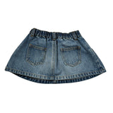 Moschino Gonna In Denim tinta unita con Stampa Azzurro per Neonata MDJ01P AZZURRO MOSCHINO 