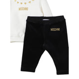 Moschino Completo 2 Pezzi Felpa-Pantalone Bicolore Bianco/Nero per Neonata MDK02X BIANCO/NERO MOSCHINO 
