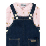 Moschino Completo 2 Pezzi Camicia-Salopette Blu per Neonata MDK036 BLU MOSCHINO 