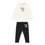 Moschino Completo 2 Pezzi Shirt-Leggins Bicolore Bianco/Nero per Neonata MDK03C BIANCO/NERO MOSCHINO 