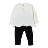 Moschino Completo 2 Pezzi Shirt-Leggins Bicolore Bianco/Nero per Neonata MDK03CX BIANCO/NERO MOSCHINO 