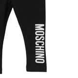 Moschino Leggins tinta unita con Logo Nero per Bambina MDP03HJX NERO MOSCHINO 