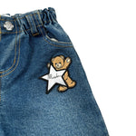 Moschino Jeans tinta unita con Elastico In Vita Blu per Neonato MDP03M BLU MOSCHINO 