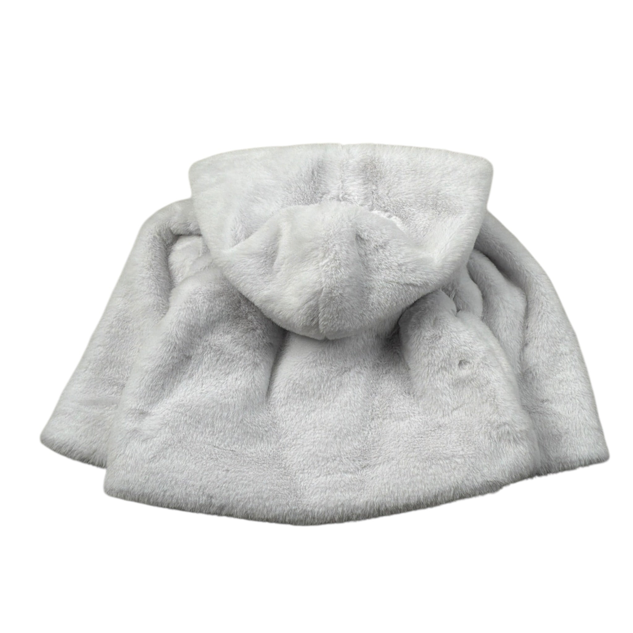 Moschino Pelliccia tinta unita con Cappuccio Grigio per Neonata MDS02L GRIGIO MOSCHINO 