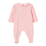 Moschino Tutina Manica Lunga tinta unita con Logo Rosa per Neonata MDT01A ROSA MOSCHINO 