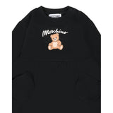 Moschino Abito Manica Lunga tinta unita con Stampa Nero per Neonata MDV0CUX NERO MOSCHINO 