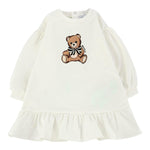 Moschino Abito Girocollo tinta unita Panna per Bambina MDV0CWJXX PANNA MOSCHINO 