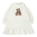 Moschino Abito Girocollo tinta unita Panna per Neonata MDV0CWXX PANNA MOSCHINO 