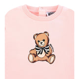 Moschino Abito Girocollo tinta unita Rosa per Neonata MDV0CWXXX ROSA MOSCHINO 
