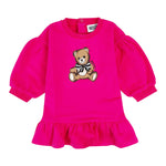 Moschino Abito Girocollo tinta unita Fuxia per Neonata MDV0CWXXXX FUXIA MOSCHINO 