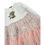 Moschino Abito tinta unita con Tulle E Stampa Bianco per Neonata MDV0DR BIANCO MOSCHINO 