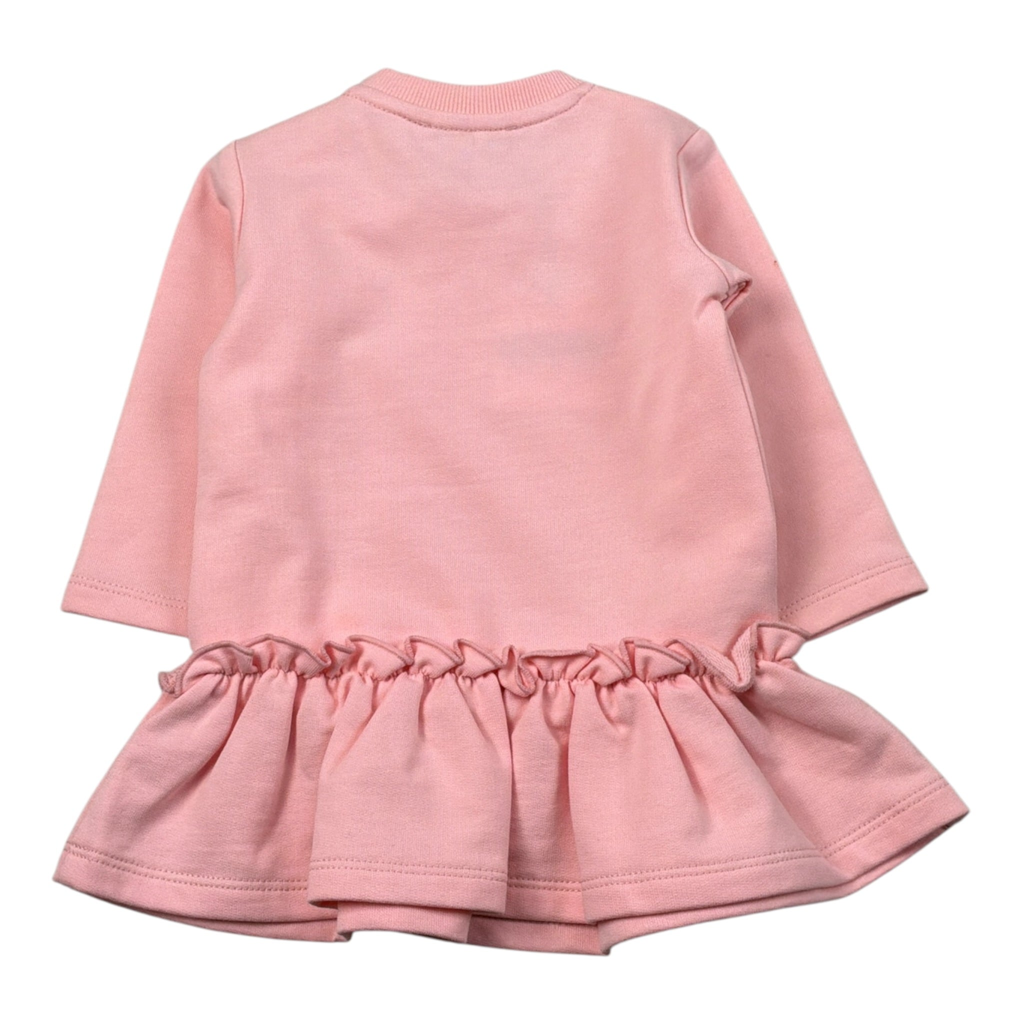 Moschino Abito tinta unita Girocollo con Fantasia Rosa per Neonata MDV0DS ROSA MOSCHINO 