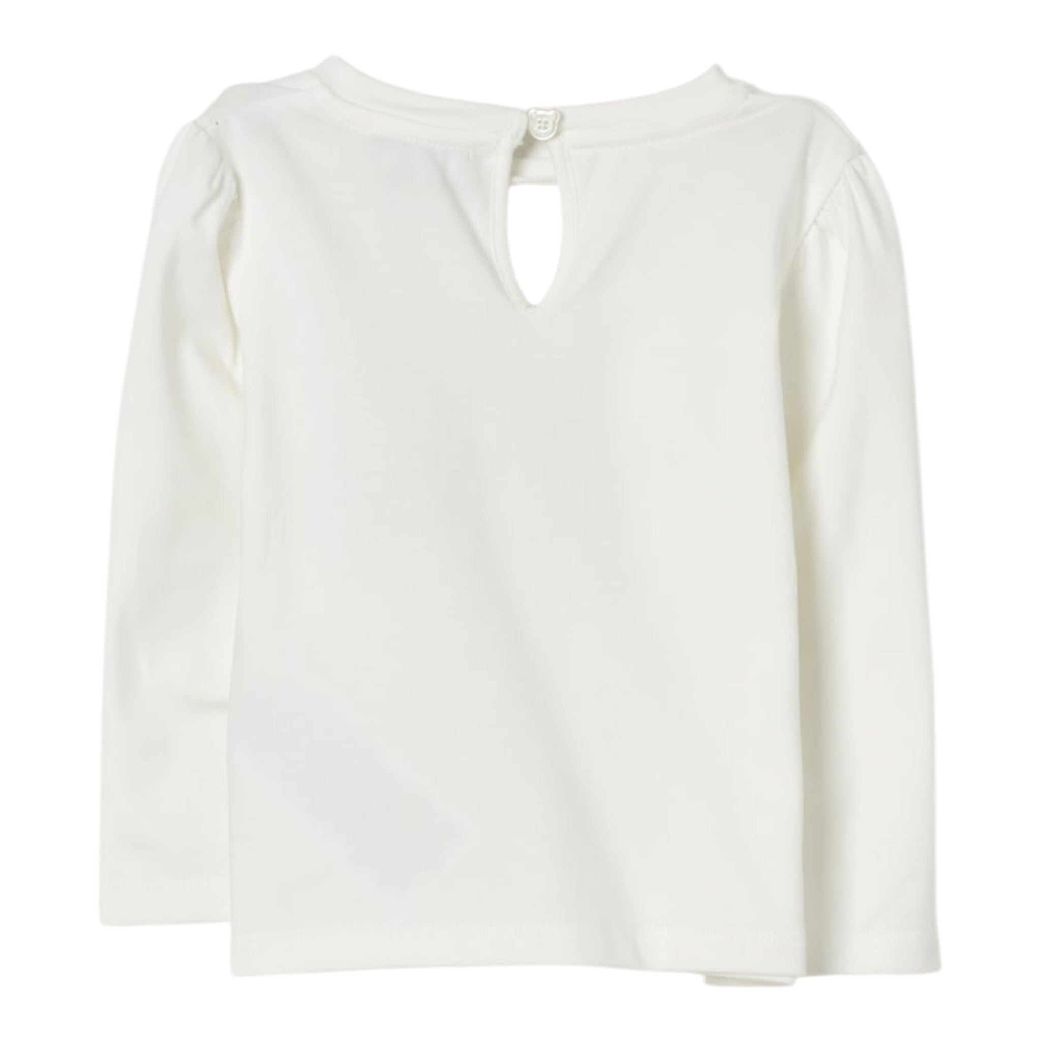 Moschino Shirt Girocollo tinta unita con Stampa Bianco per Neonata MEO001X BIANCO MOSCHINO 