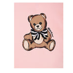 Moschino Shirt Girocollo tinta unita con Stampa Rosa per Neonata MEO001XX ROSA MOSCHINO 