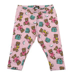 Moschino Leggins tinta unita con Stampa Rosa per Neonata MKP032 ROSA MOSCHINO 