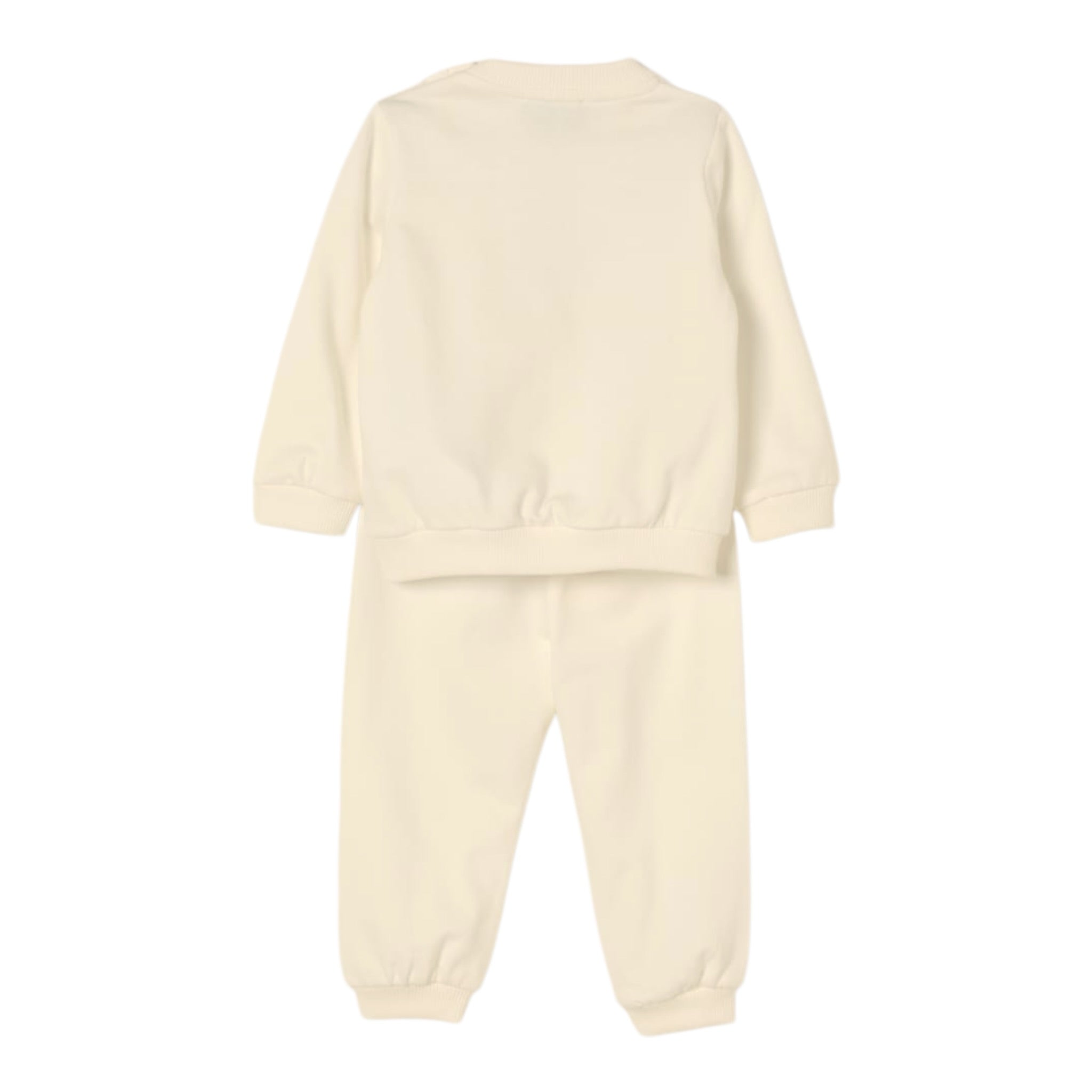 Moschino Completo 2 Pezzi Felpa-Pantalone tinta unita Beige per Neonato MMK05EX BEIGE MOSCHINO 