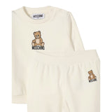 Moschino Completo 2 Pezzi Felpa-Pantalone tinta unita Beige per Neonato MMK05EX BEIGE MOSCHINO 