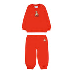 Moschino Completo 2 Pezzi Felpa-Pantalone tinta unita Rosso per Neonato MMK05EX ROSSO MOSCHINO 