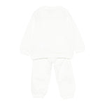 Moschino Completo 2 Pezzi Felpa-Pantalone tinta unita Panna per Neonato MMK05EXX PANNA MOSCHINO 