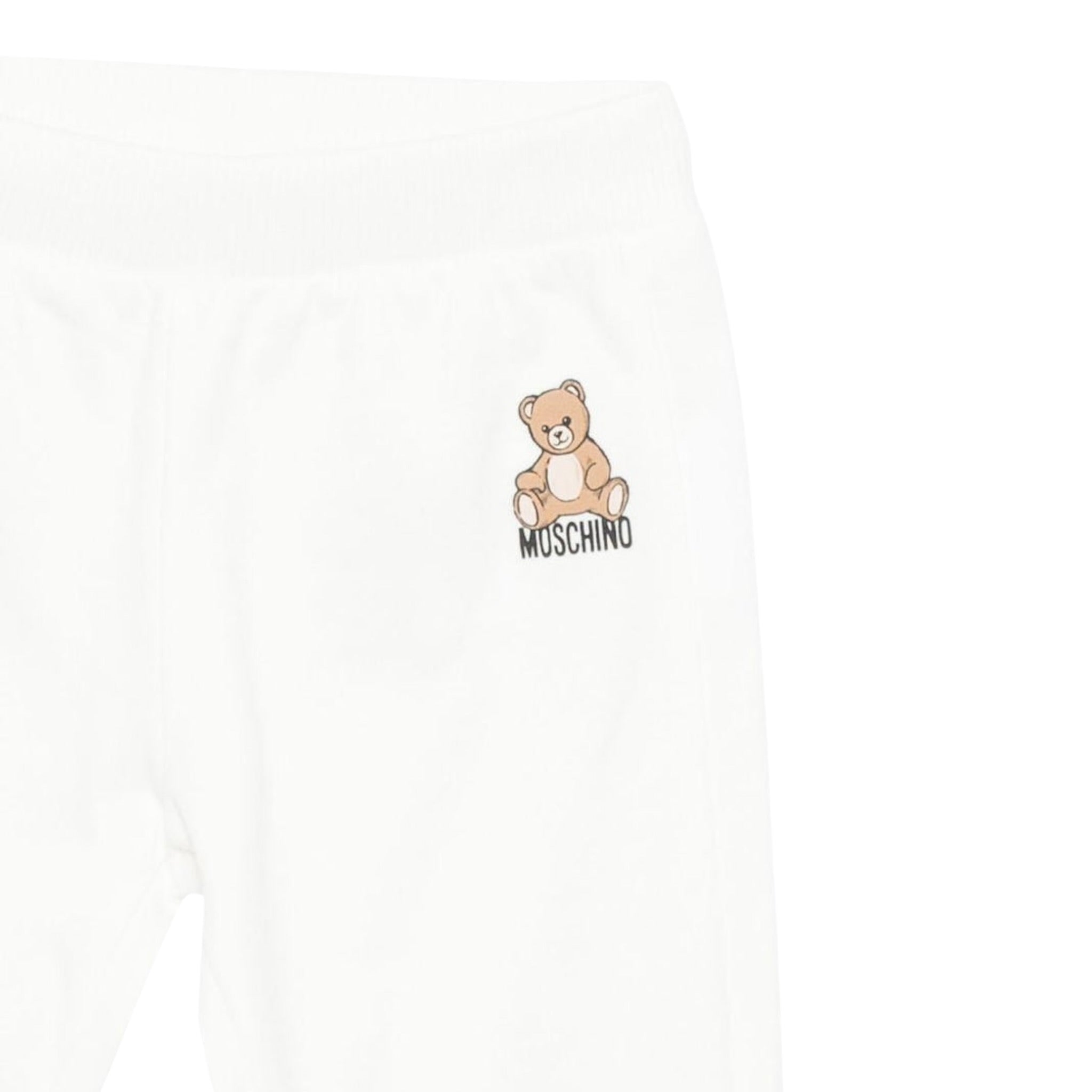 Moschino Completo 2 Pezzi Felpa-Pantalone tinta unita Panna per Neonato MMK05EXX PANNA MOSCHINO 