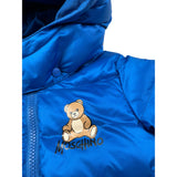Moschino Giubbino tinta unita con Cappuccio Blu per Neonato MMS02F BLU MOSCHINO 