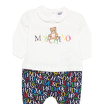 Moschino Tutina Manica Lunga Bicolore Bianco/Blu per Neonato MMY06Z BIANCO/BLU MOSCHINO 