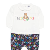 Moschino Tutina Manica Lunga Bicolore Bianco/Blu per Neonato MMY06Z BIANCO/BLU MOSCHINO 