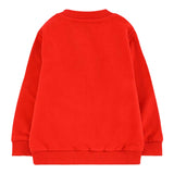 Moschino Felpa Chiusa Girocollo tinta unita con Stampa Rosso per Neonato MNF060 ROSSO MOSCHINO 