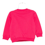 Moschino Felpa Chiusa Girocollo tinta unita con Stampa Fuxia per Neonata MNF060X FUXIA MOSCHINO 