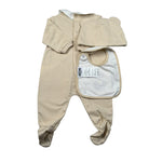 Moschino Tutina Manica Lunga con Cappello E Bavetta Beige per Neonato MNY08B BEIGE MOSCHINO 