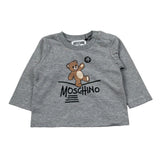 Moschino Shirt tinta unita Girocollo Grigio per Neonato MOO014 GRIGIO MOSCHINO 