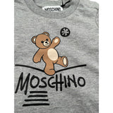 Moschino Shirt tinta unita Girocollo Grigio per Neonato MOO014 GRIGIO MOSCHINO 