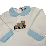 Moschino Tutina Bicolore con Stampa Bianco/Azzurro per Neonato MP0Y06Z BIANCO/AZZURRO MOSCHINO 