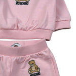 Moschino Completo 2Pz Felpa-Pantalone tinta unita Rosa per Neonata MPK05E ROSA MOSCHINO 