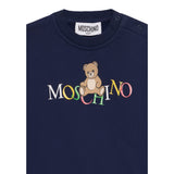 Moschino Completo 2 Pezzi Felpa-Pantalone tinta unita Blu per Neonato MRK039N BLU MOSCHINO 