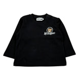 Moschino Shirt Girocollo tinta unita con Logo Nero per Neonato MRO014 NERO MOSCHINO 