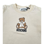 Moschino Shirt Girocollo tinta unita con Stampa Beige per Neonato MTO014 BEIGE MOSCHINO 
