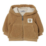 Moschino Giubbino Iteddy tinta unita con Zip E Cappuccio Cammello per Neonato MUA008 CAMMELLO MOSCHINO 