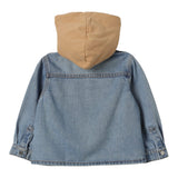 Moschino Giubbino In Denim con Cappuccio Azzurro per Bambino MUA009 AZZURRO MOSCHINO 