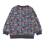Moschino Felpa Chiusa Girocollo tinta unita con Stampe Blu per Neonato MUF060 BLU MOSCHINO 
