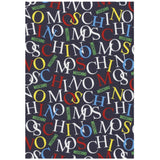 Moschino Felpa Chiusa Girocollo tinta unita con Stampe Blu per Neonato MUF060 BLU MOSCHINO 