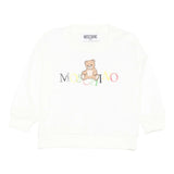 Moschino Felpa Chiusa Girocollo tinta unita con Stampa Bianco per Neonato MUF064 BIANCO MOSCHINO 