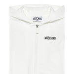 Moschino Felpa con Zip E Cappuccio tinta unita Bianco per Neonato MUF065 BIANCO MOSCHINO 