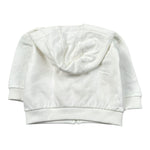 Moschino Felpa tinta unita con Zip E Cappuccio Bianco per Neonato MUF06D BIANCO MOSCHINO 