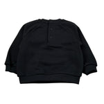 Moschino Felpa Chiusa Girocollo tinta unita con Logo Nero per Neonato MUF06E NERO MOSCHINO 